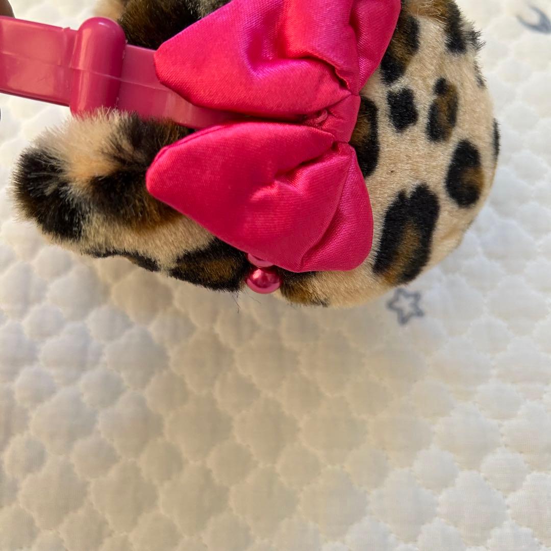 8504】東京ディズニーリゾート ヒョウ柄イヤーマフ 豹柄 ピンクリボン