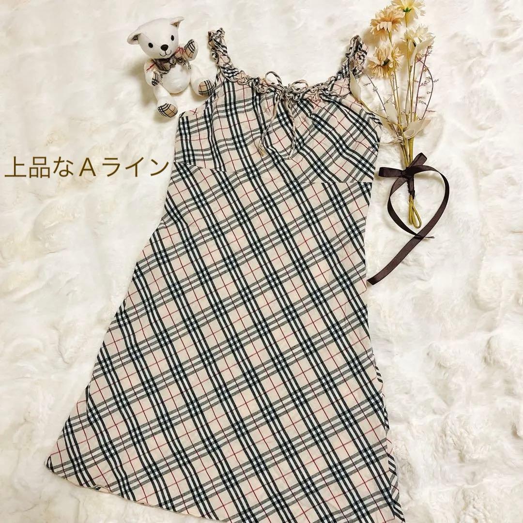 美品】BURBERRY ノバチェック柄 ノースリーブワンピース 希少デザイン