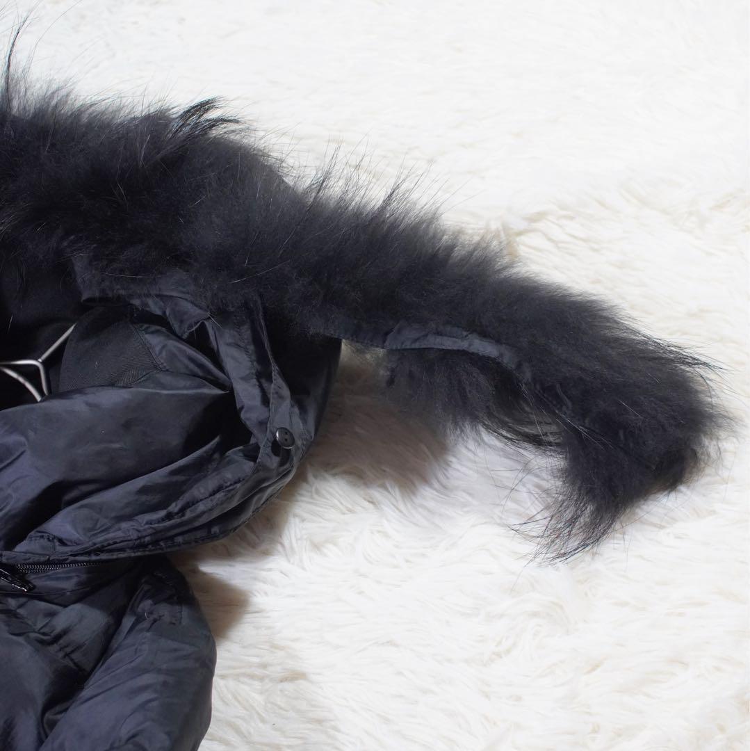 手洗い◎《23区》ダウンコート(42)黒 大きいサイズ Aライン オンワード