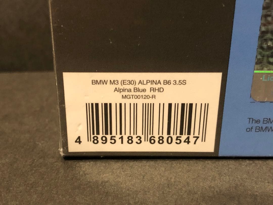 MINI GT 1/64 BMW M3 E30 ALPINA B6 3.5S 右