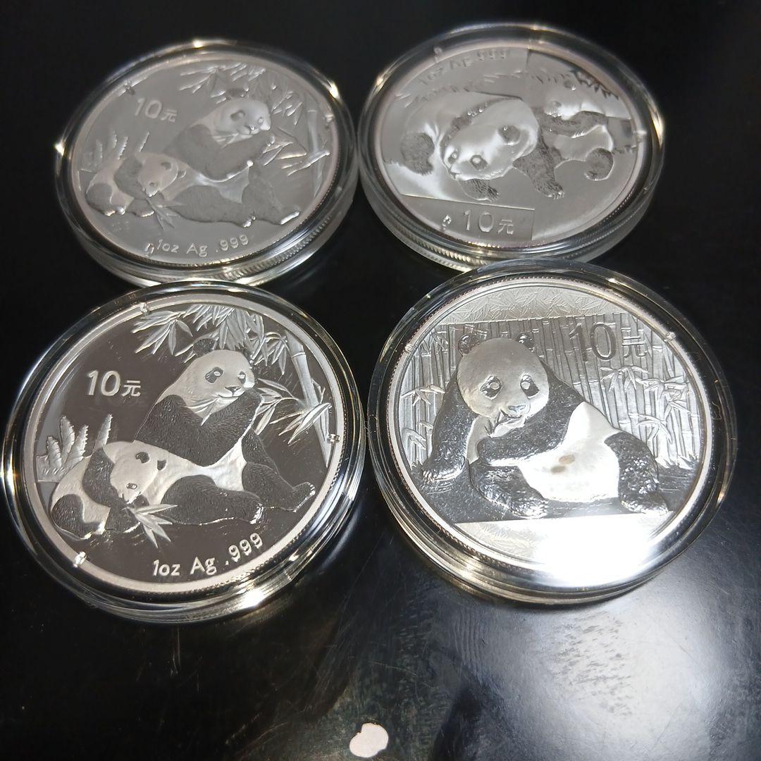 パンダ銀貨4枚セット - メルカリ