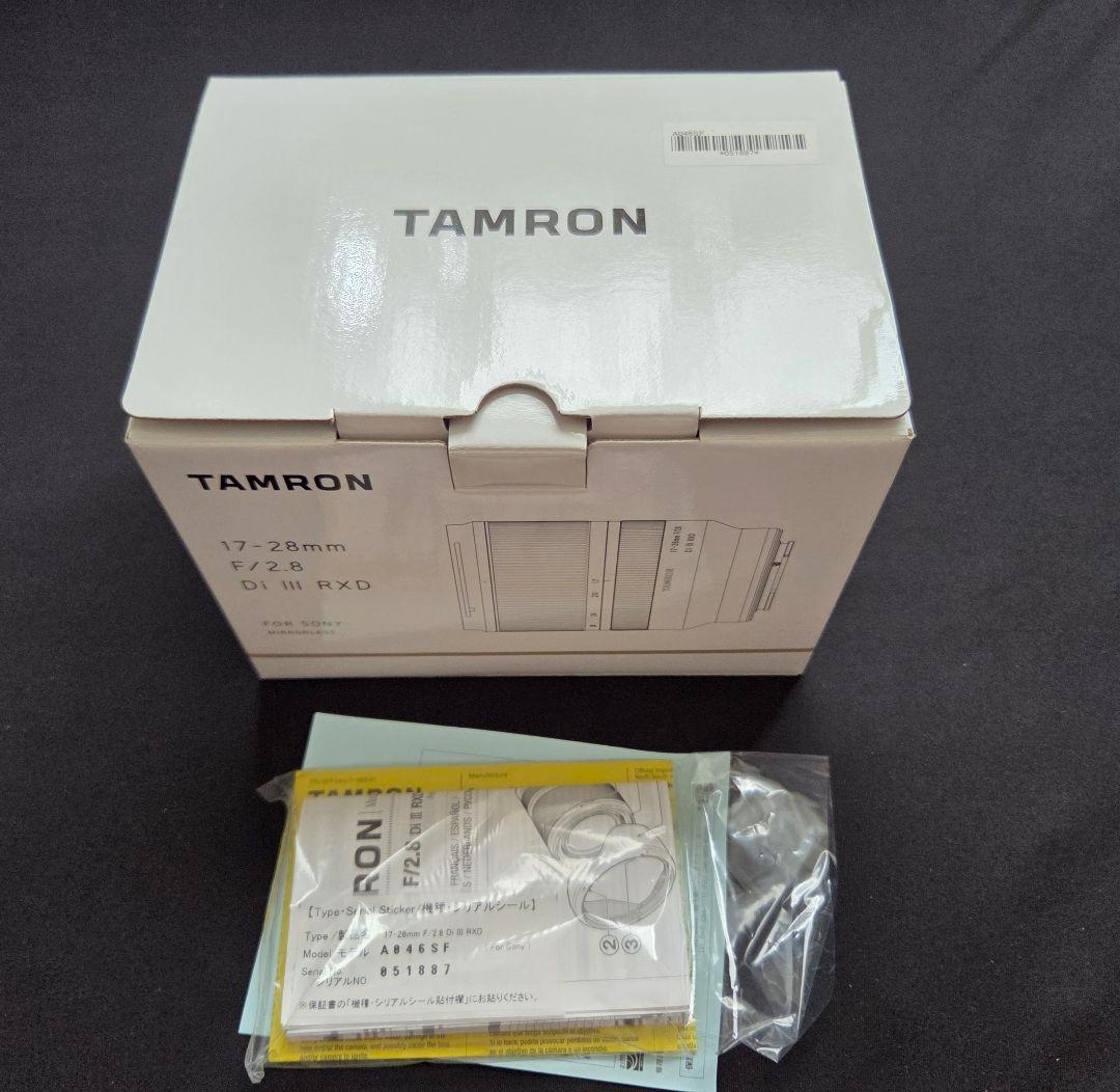 TAMRON 17-28mm F/2.8 Di III RXD　Eマウント