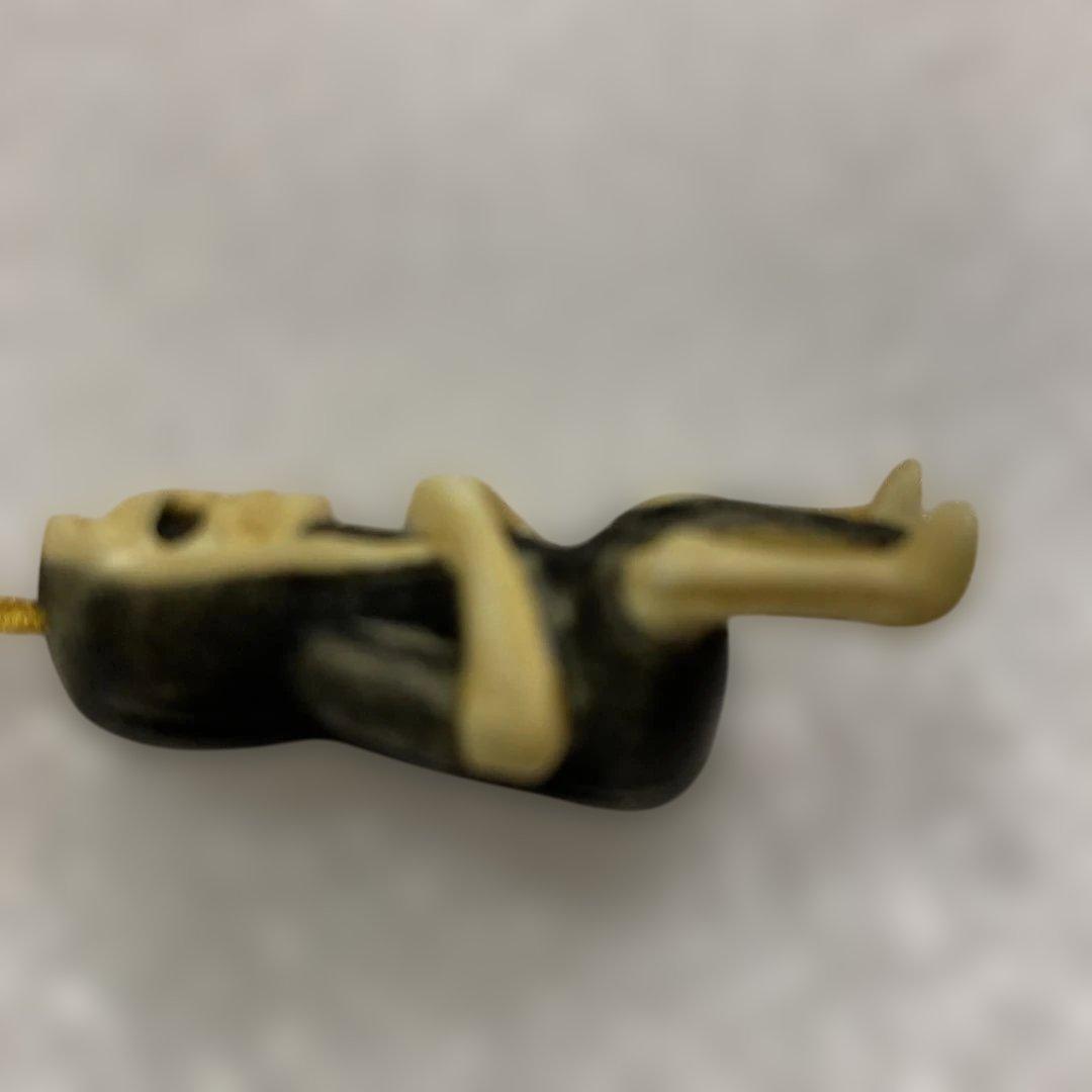 天然素材 地獄使者 彫刻 根付 提げ物