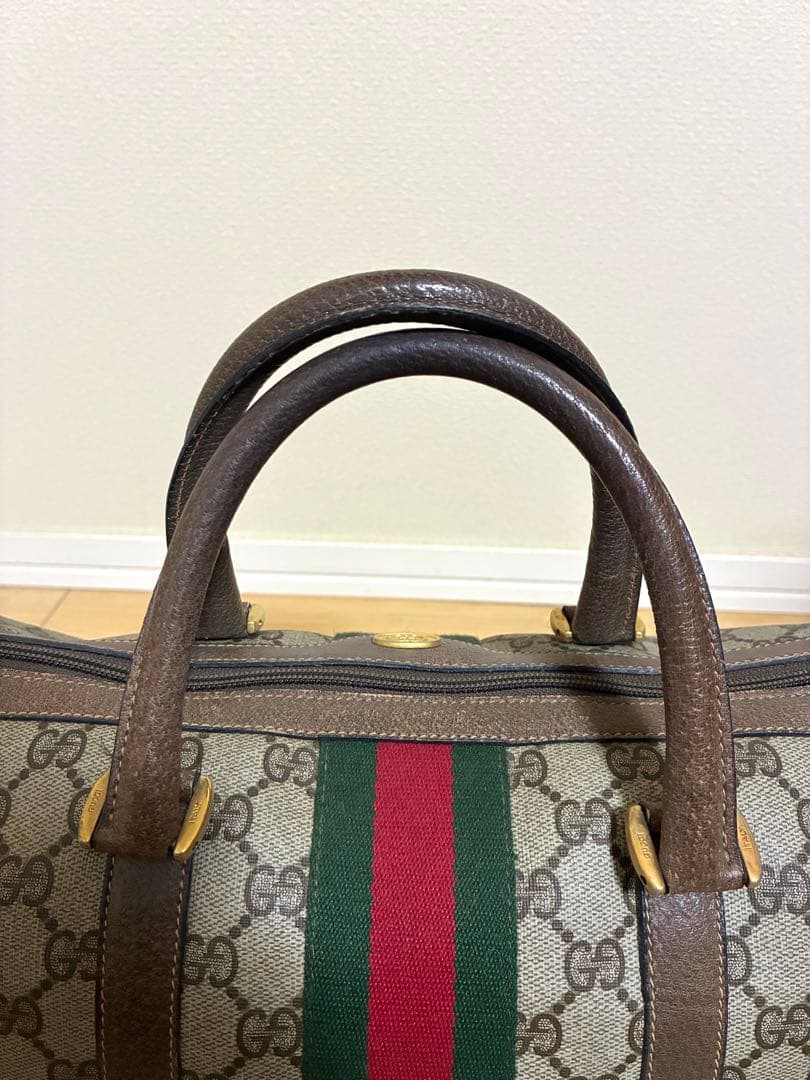 GUCCI ミニボストンバッグ シェリーライン GG柄 PVC 総柄 - メルカリ