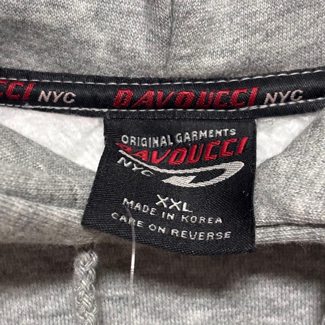 新品タグ付】DAVOUCCIダヴォッチ パーカースウェット ロゴ刺繍 裏起毛