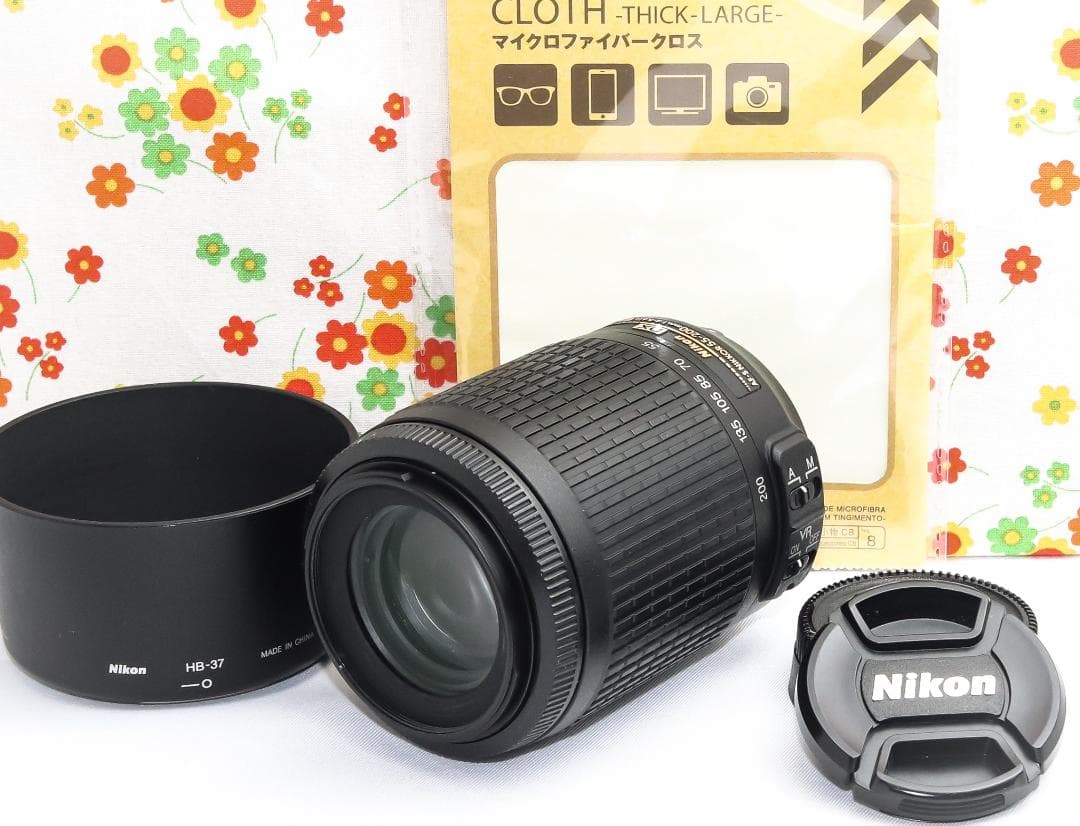 ニコン Nikon AF-S 55-200m☆望遠レンズ☆手ぶれ補正付