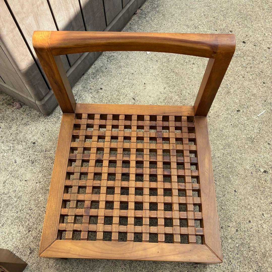 ローテーブル ローチェア2脚セット コーヒーテーブル アンティーク