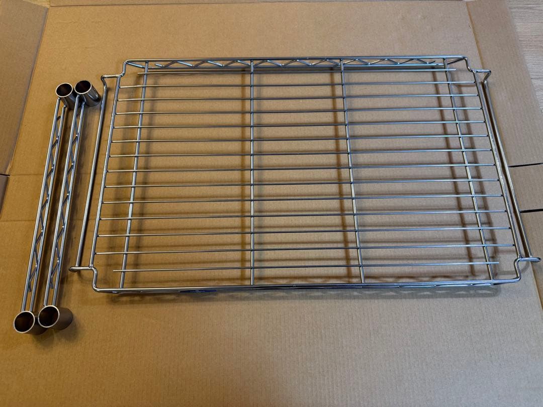 ルミナス スリム スチールラック 突っ張り付き 幅80×奥行50 ウッド