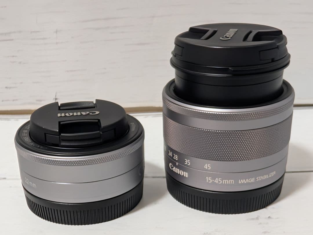 【美品】Canon EOS Kiss m2 ミラーレスカメラ ダブルレンズキット