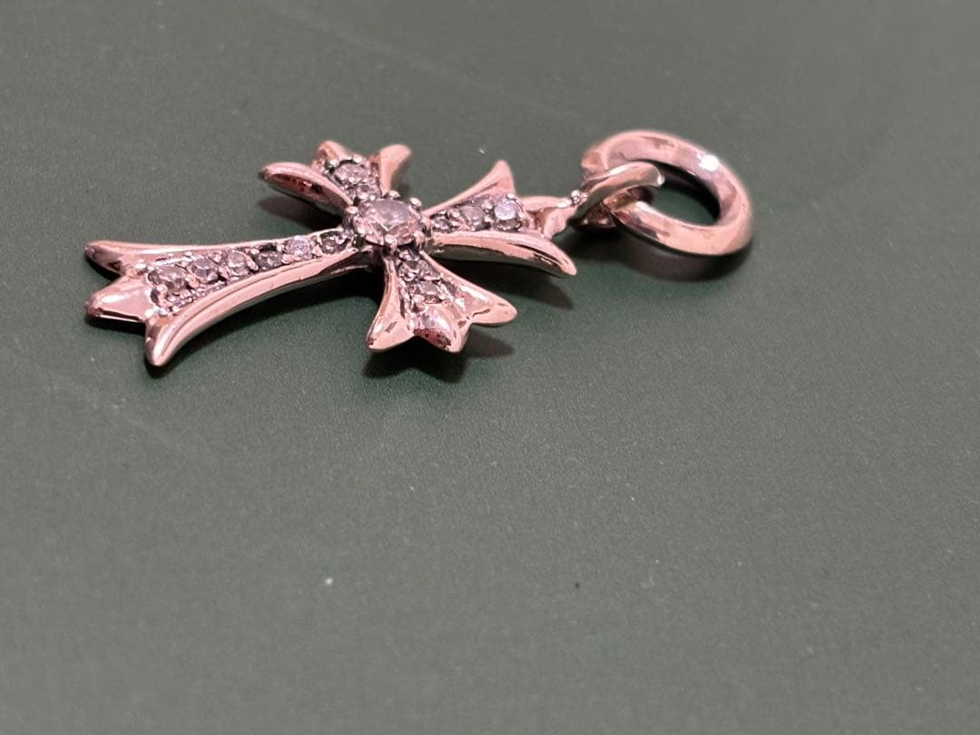 クロムハーツ タイニークロス チャーム ジルコニアpave 新品加工