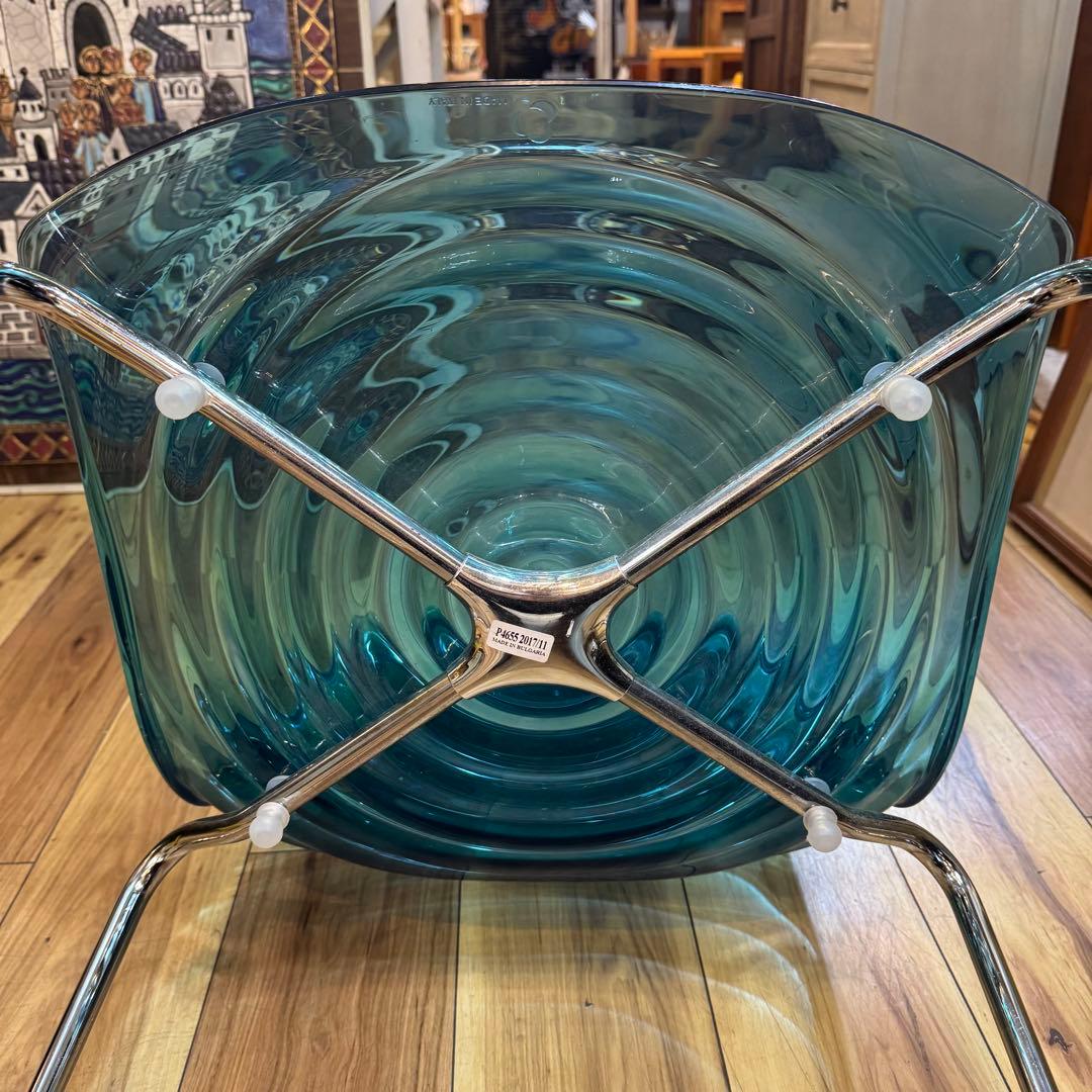 346＊□カリガリス コヌビア ロウ ダイニングチェア 1脚 ブルー