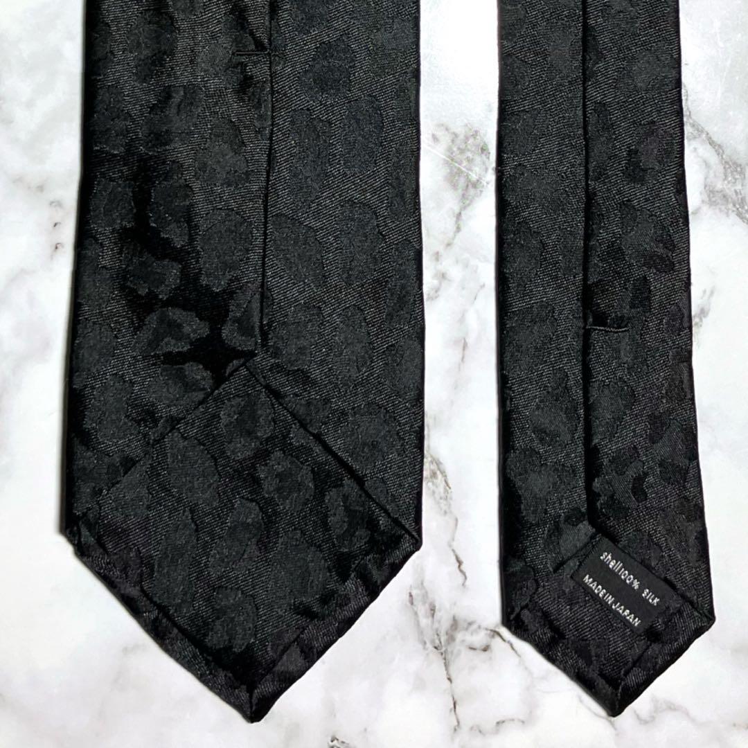 WACKO MARIA ワコマリア ネクタイ 黒 レオパード 光沢 - メルカリ