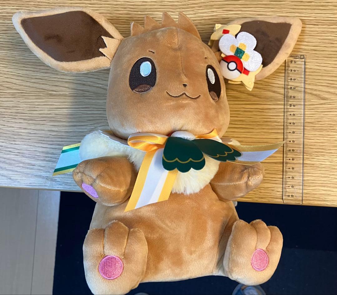 ポケパークカントー限定 イーブイ帽子なし ぬいぐるみパペット