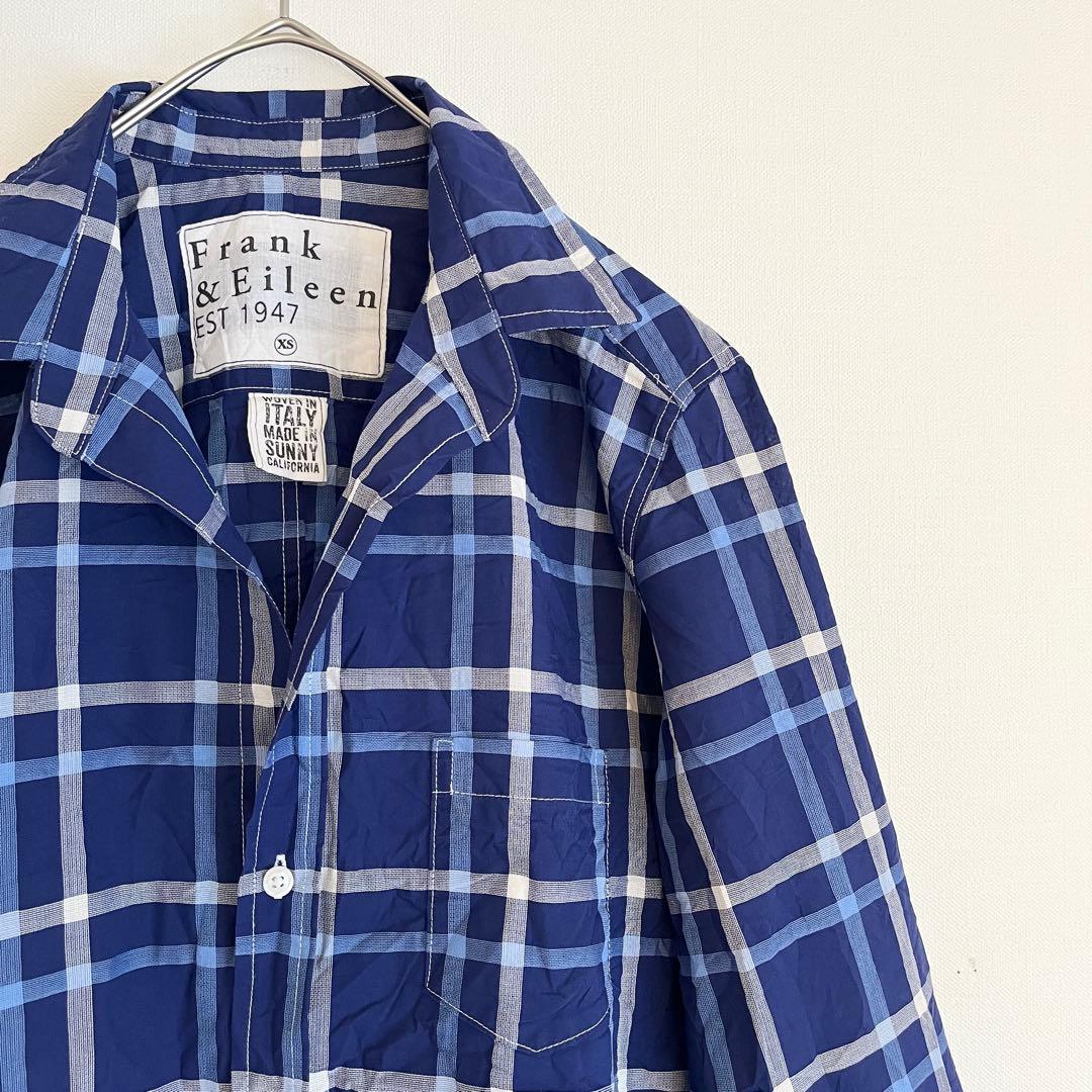 レア☆未使用級☆爽やかなブルーチェック】フランク&アイリーン