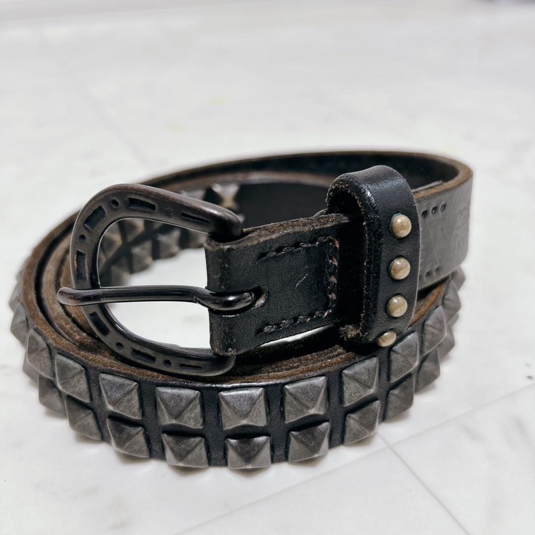 希少✨正規品 calee スタッズベルト ナローベルト - メルカリ