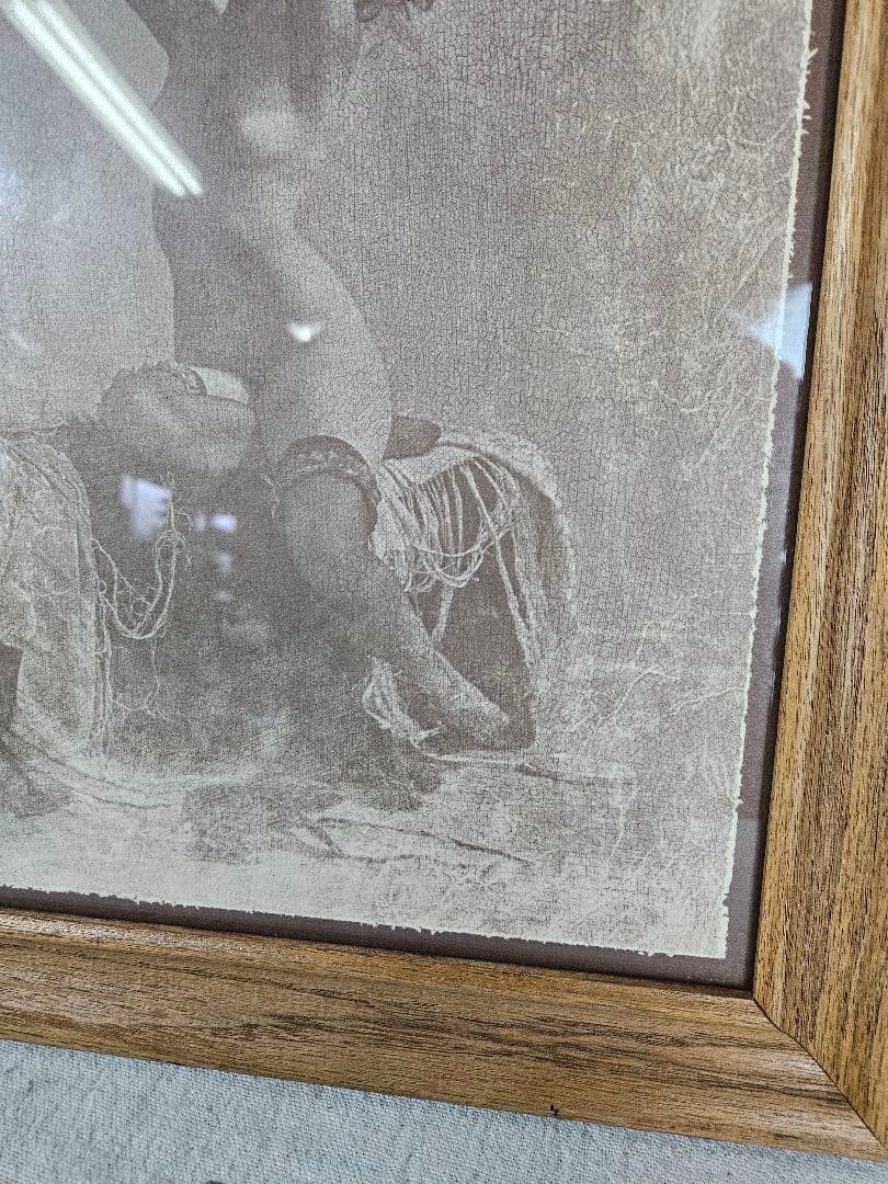 Vtg R Hendrickson 裸婦 ヌード プリント 木製額装 アート