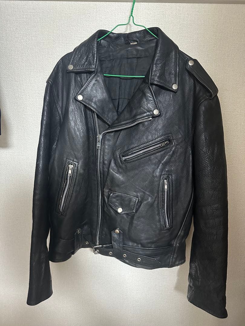 値下げ交渉即購入OK！80S ダブルライダースジャケット - メルカリ