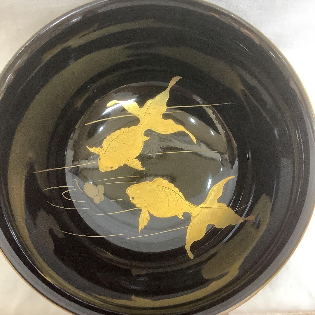 金彩蒔絵 漆器 金魚蒔絵 盃洗 杯洗 - メルカリ