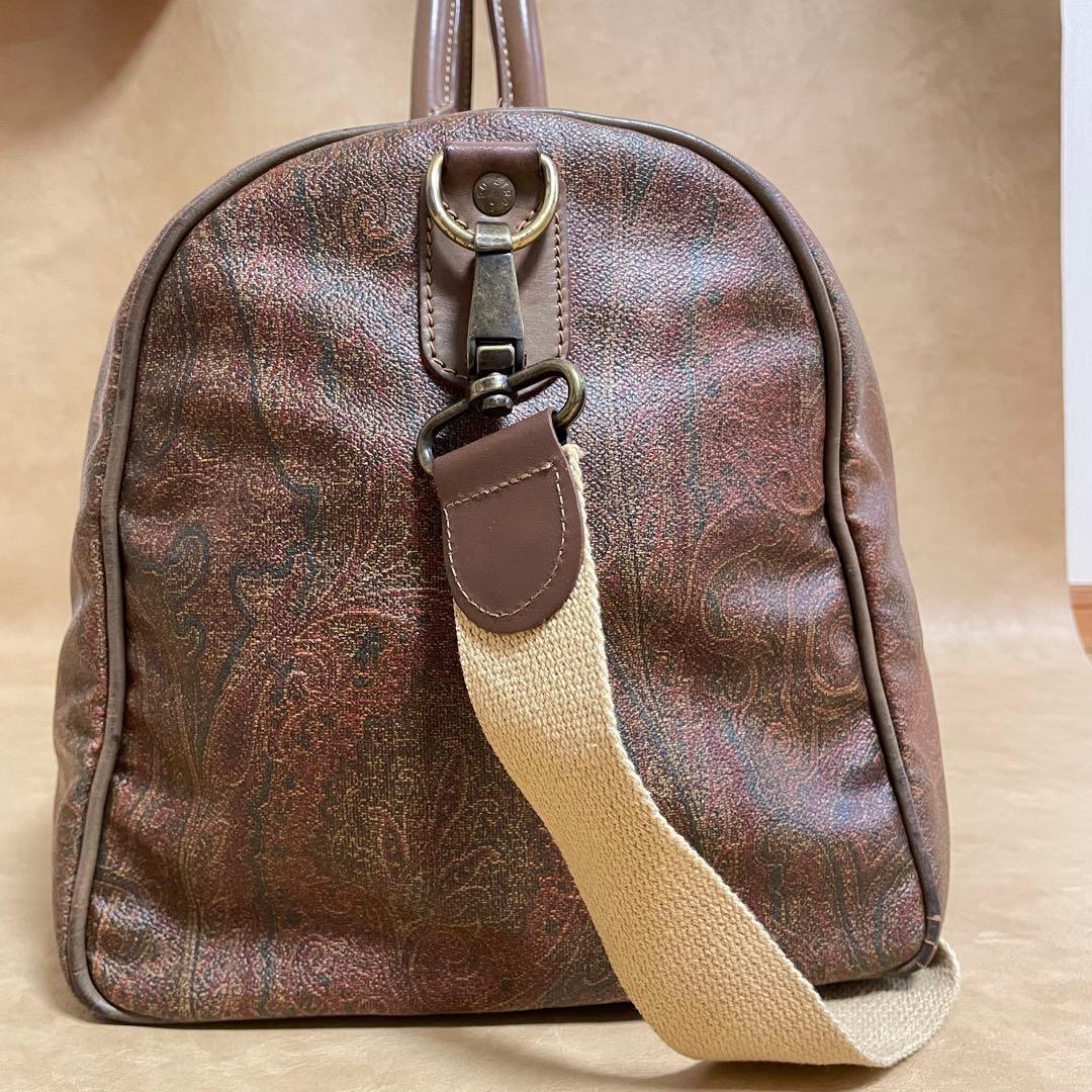 ETRO エトロ ペイズリー柄 ボストンバッグ 大容量 旅行 肩紐付き 2way