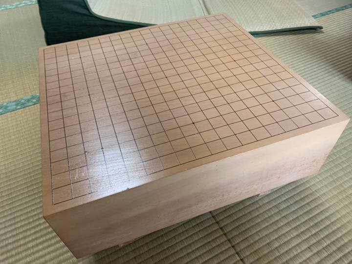 高級囲碁盤 碁石 碁笥 囲碁セット 高級囲碁盤セット 新桂3寸足付一枚板碁盤と新生梅碁石（約8mm厚）とP