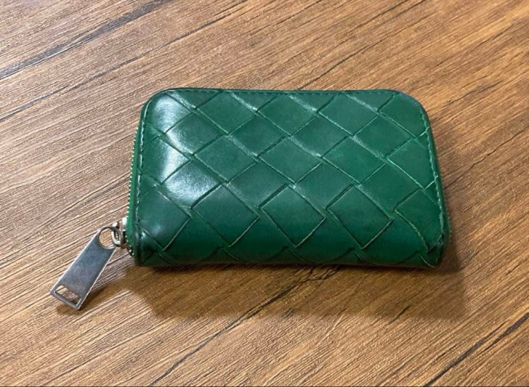 BOTTEGA VENETA ケース（グリーン） Men's Intrecciato Flap Card Case in Black grass | Bottega Veneta US