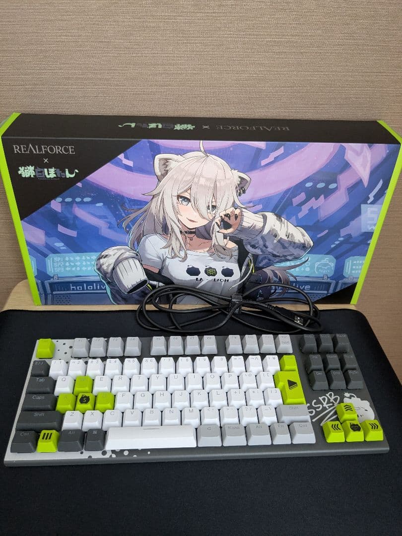 リアルフォース REALFORCE GX1 獅白ぼたん コラボ REALFORCE ✕ hololive GX1 Keyboard 獅白ぼたん モデル（英語配列