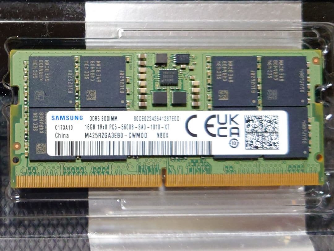 【ほぼ新品】SAMSUNG DDR5 32GB（16GB×2） 5600Mhz