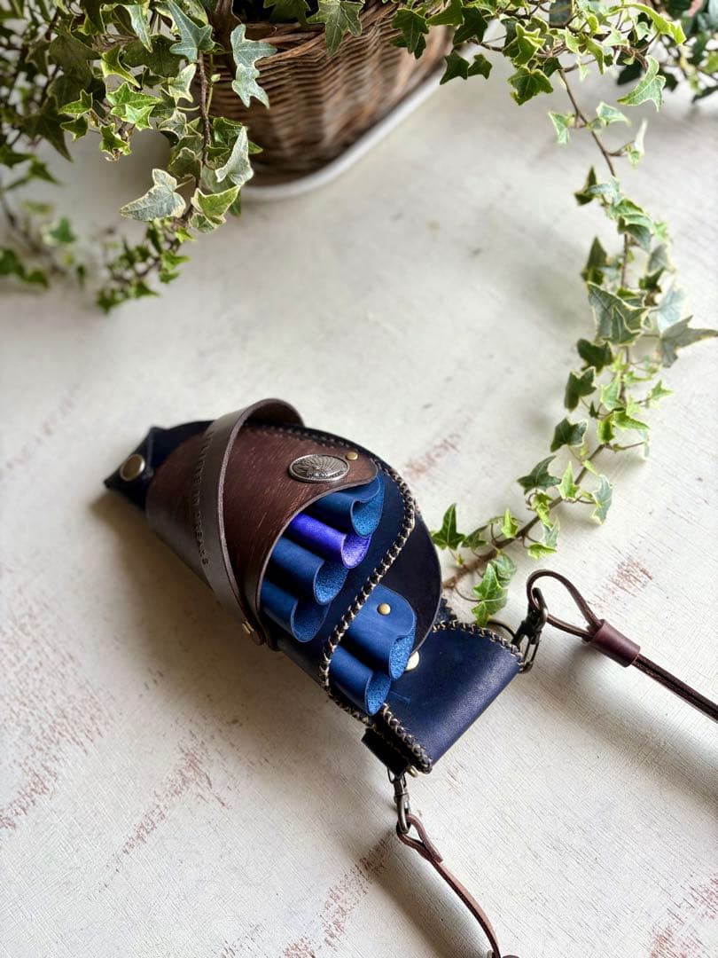 バンソン様専用 手染めダークネイビー、ダークブラウンの男前なシザー