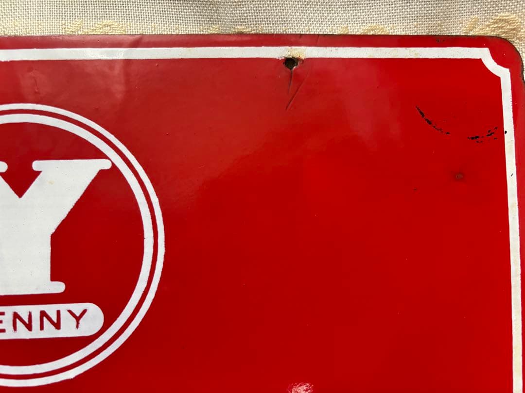 一点物 昭和レトロ 山口ベニー号自転車 ホーロー 琺瑯看板 丸紅山口