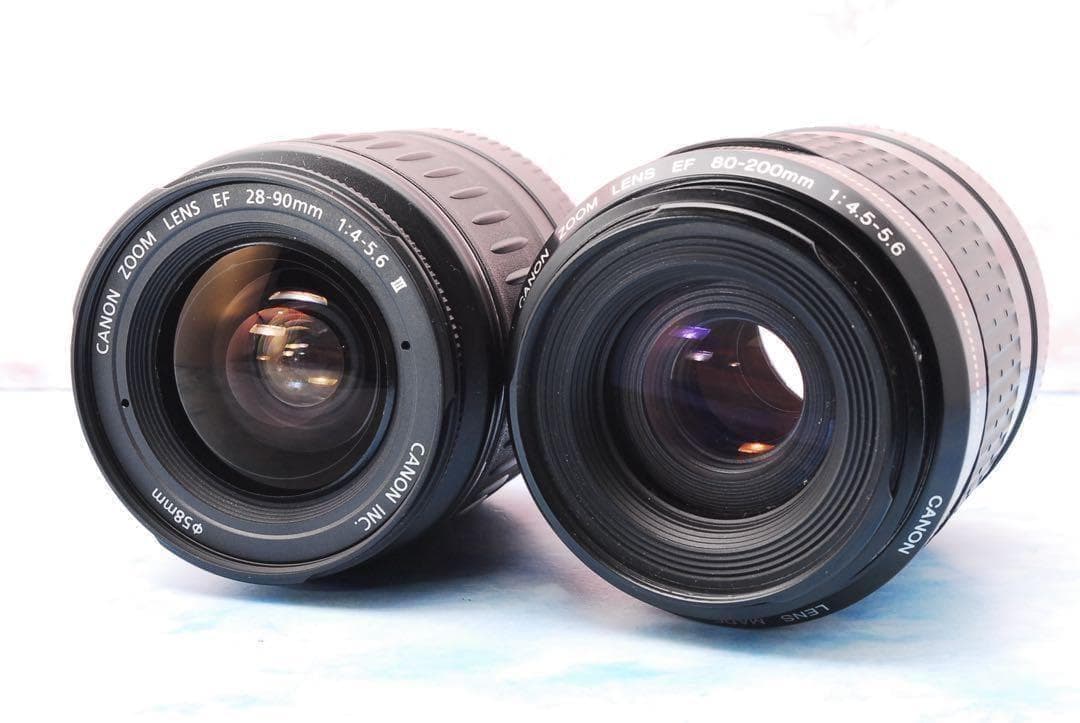 キャノン Kiss X2★一眼レフカメラ★バッグ付★望遠レンズ付Wレンズ