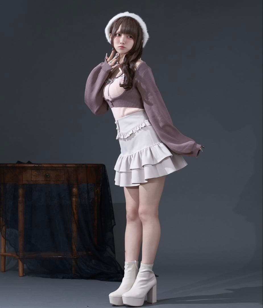 ハシゴレースアンサンブルニットのキャソールのみ - メルカリ