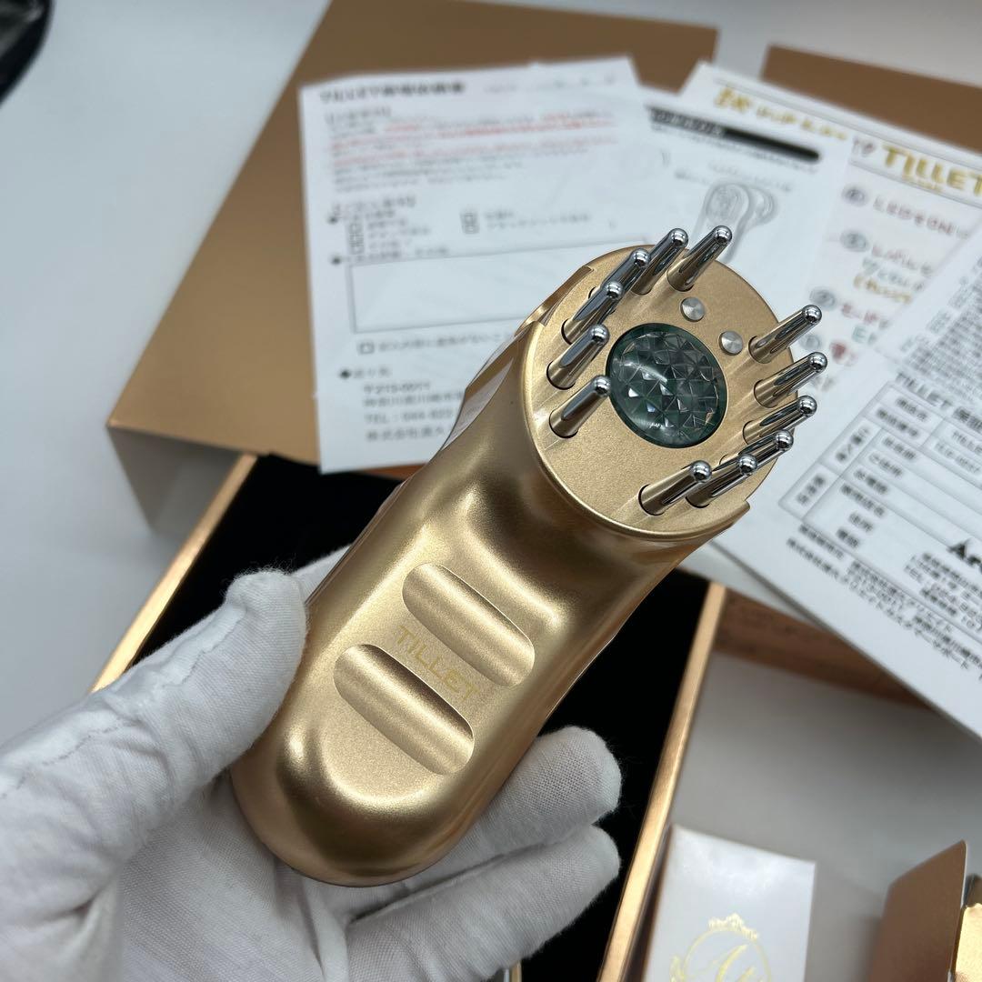 限定未使用品107,800円TILLETティレットゴールドブラック電気バリブラシ