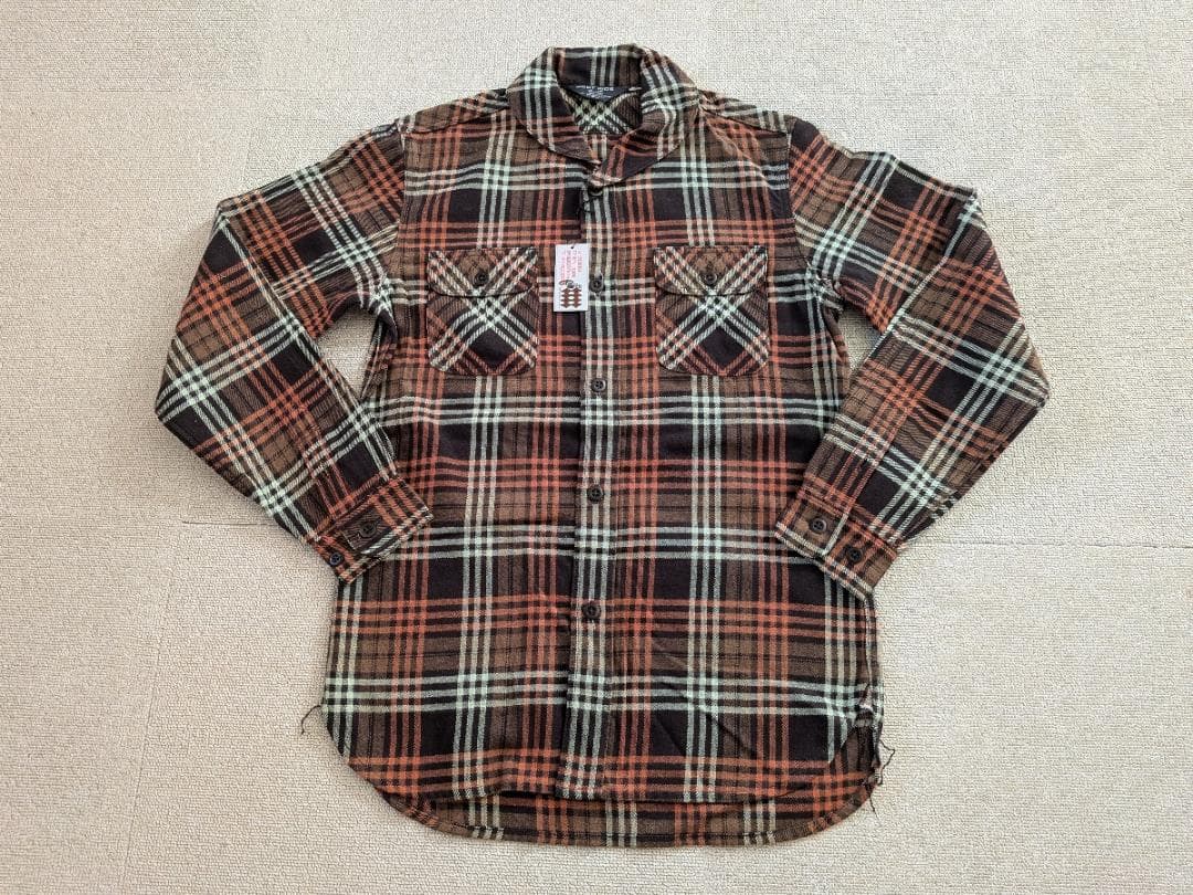 新品 ウエストライド WEST RIDE 長袖 ネルシャツ ワーク M 日本製 新品 ウエストライド WEST RIDE 長袖 ネルシャツ ワーク M 日本製