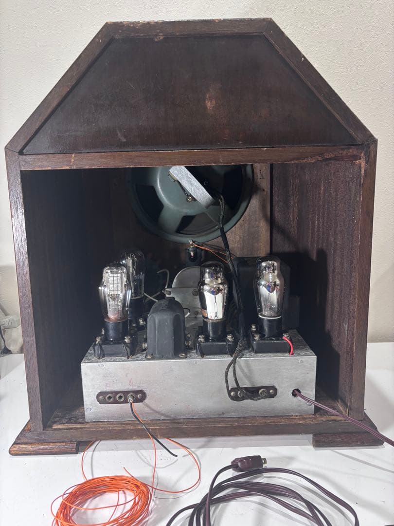 レトロ　真空管ラジオ　スパイダーアンテナ　整備済