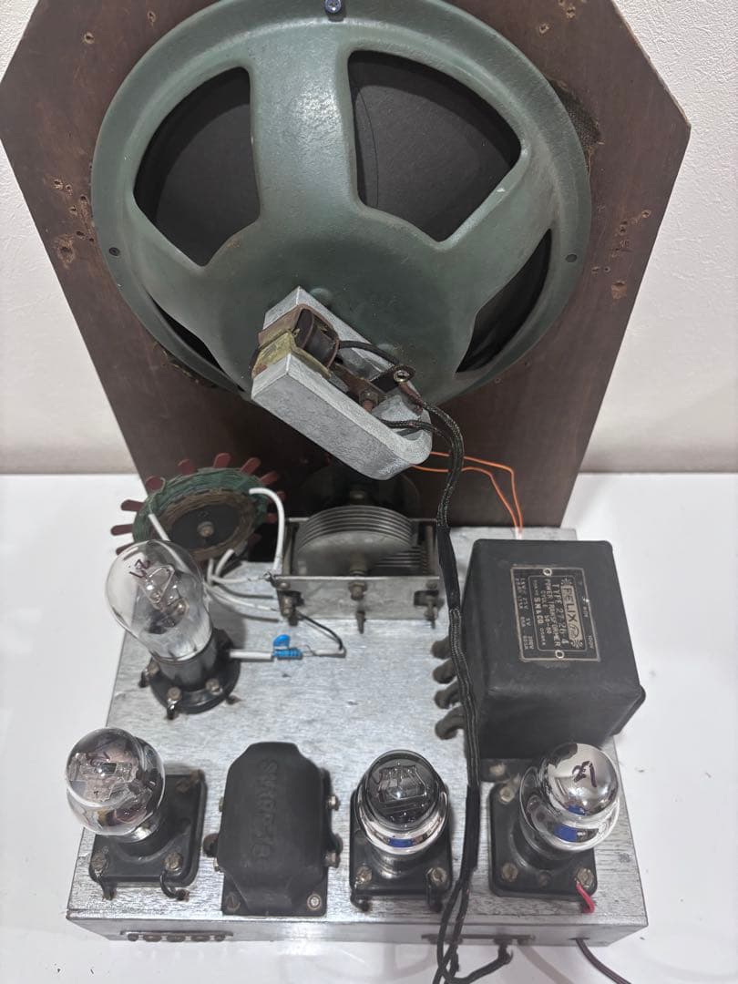 レトロ　真空管ラジオ　スパイダーアンテナ　整備済