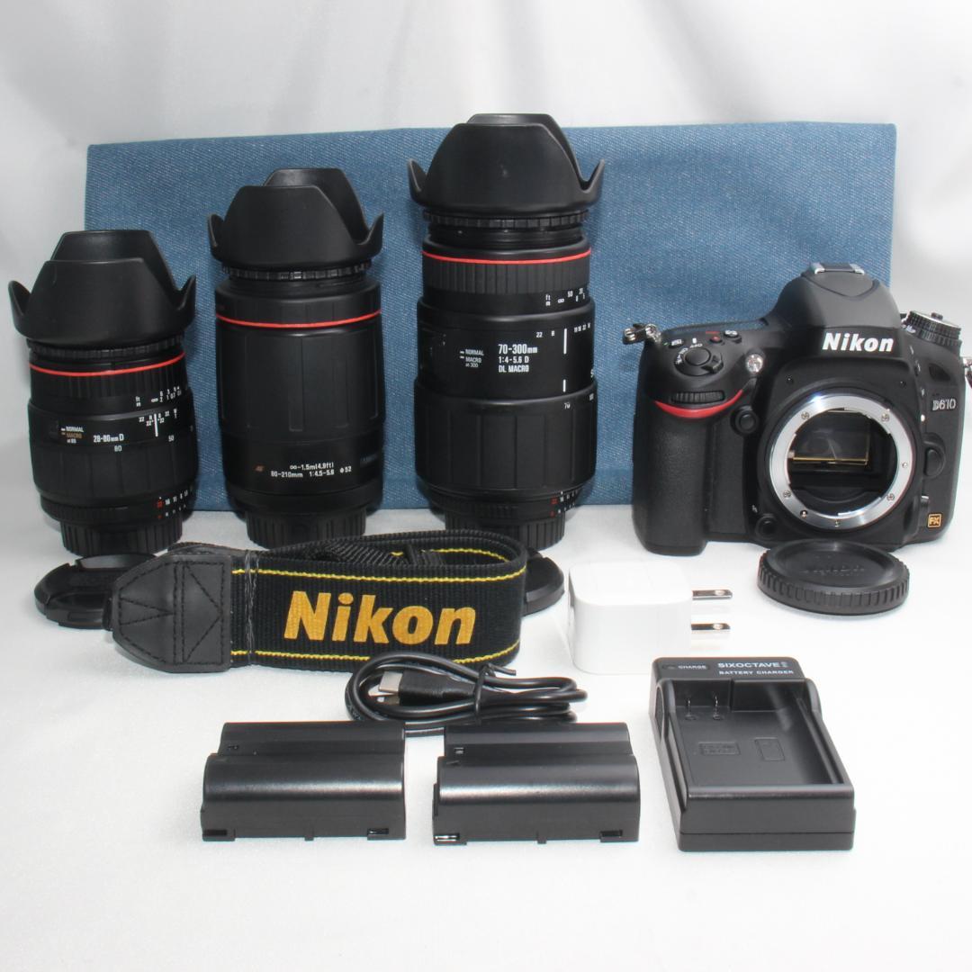 ❤️予備バッテリー&カメラバッグ付き❤️ニコン D610 超望遠トリプルズーム