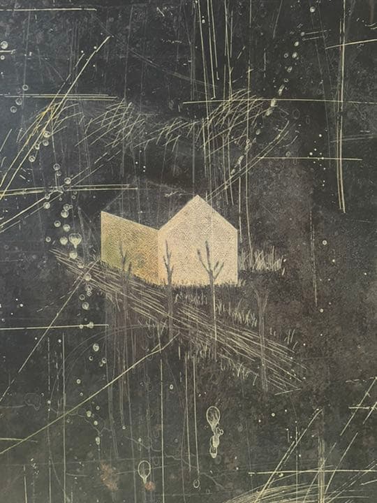 銅版画 : 木下恵介 「黒 白」 - メルカリ