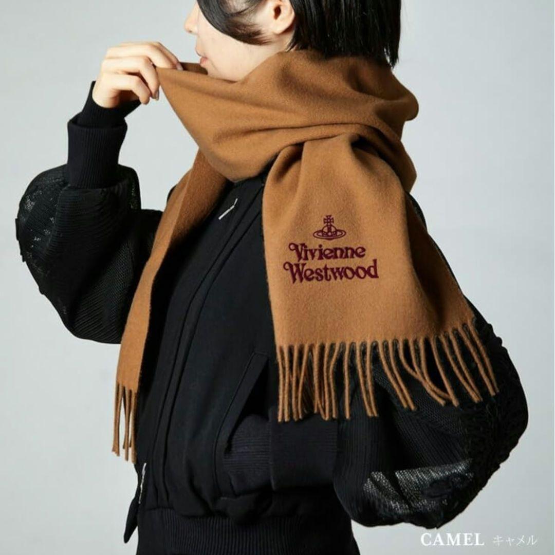 新品タグ付き✨️Vivienne Westwood マフラー キャメル 24AW - メルカリ