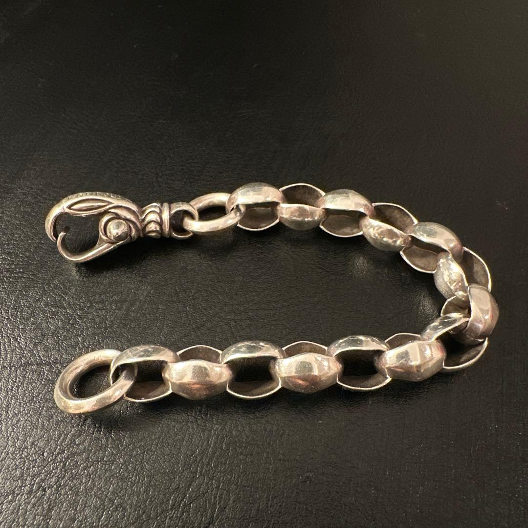 Leonard Kamhout 初期刻印 シルクリンクブレスレット .925 シルク リンク (M) ブレスレット (プレーン サークル) (レナード