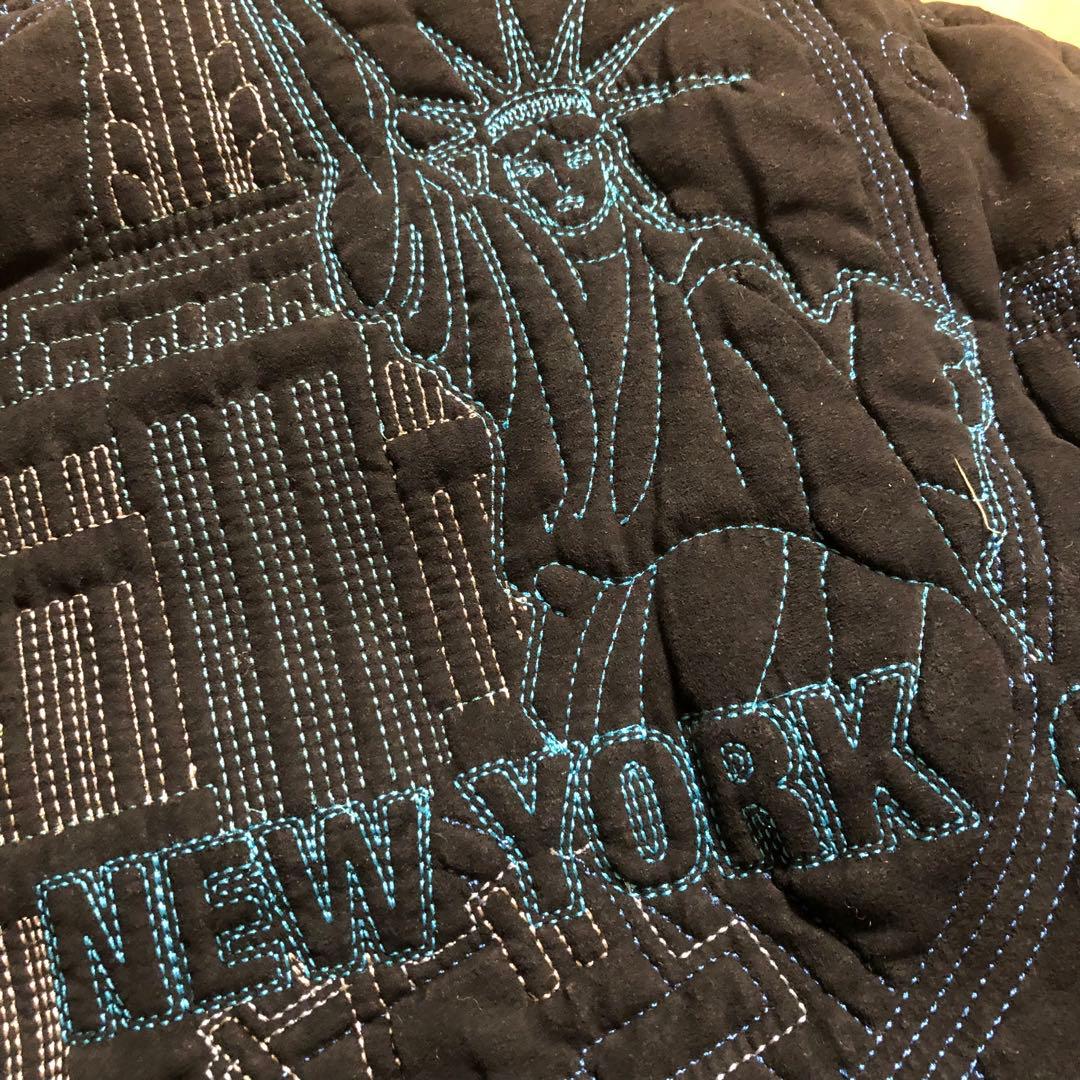 pelle pelle ペレペレ キルティング オール刺繍 ファー付 ジャケット