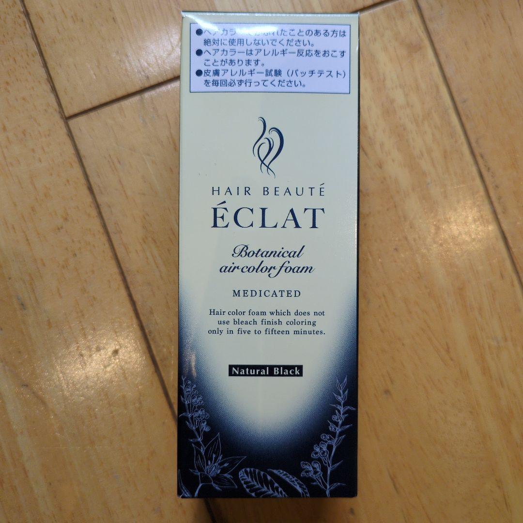 HAIR BEAUTE ÉCLATボタニカルエアカラー泡 ナチュラルブラック６本 ヘアボーテ エクラ ボタニカルエアカラーフォームEX ナチュラル