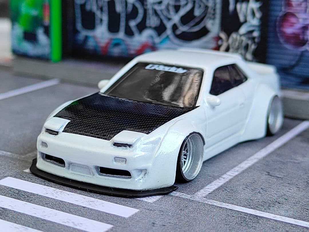 ホットウィールカスタム 日産 ワンビア シルビア 顔面スワップ☆トミカ