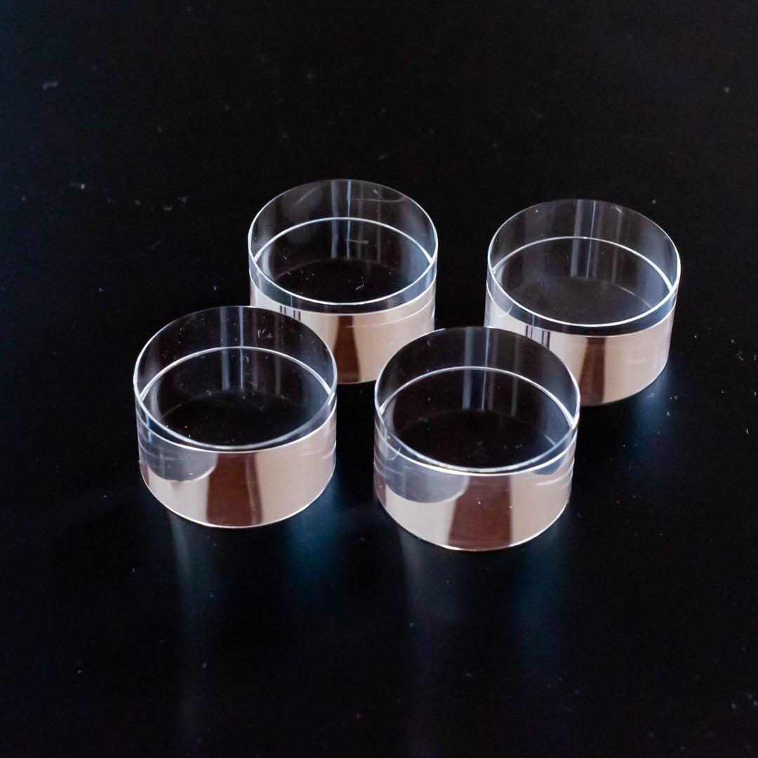 【A】K9クリスタル 人工水晶インシュレーター 大型 φ50×30mm 4個