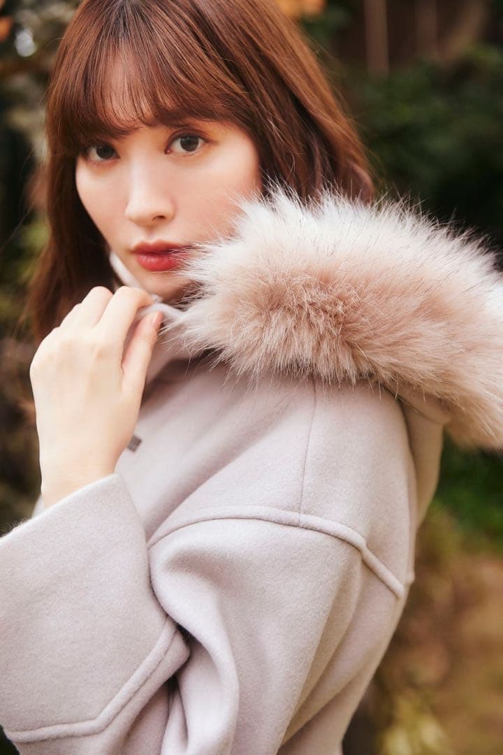 herlipto Faux Fur Hoodie Duffle Coat M