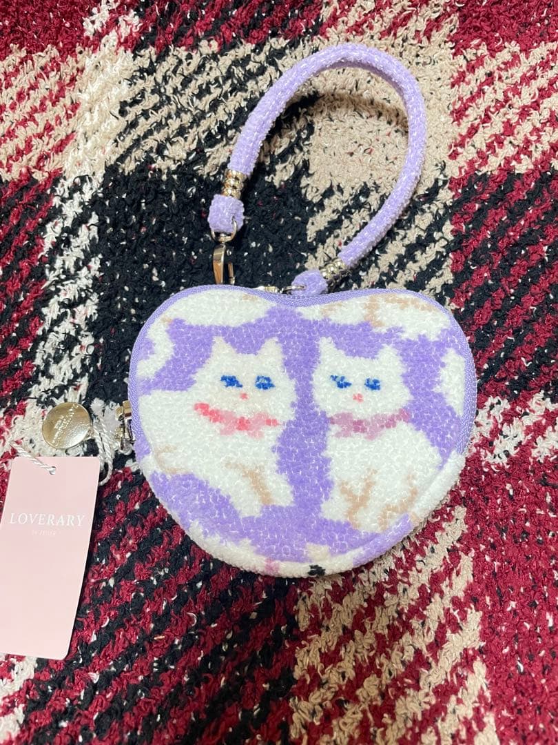 フェイラー モフモフネコチャン ハート型ポーチ FEILER - メルカリ