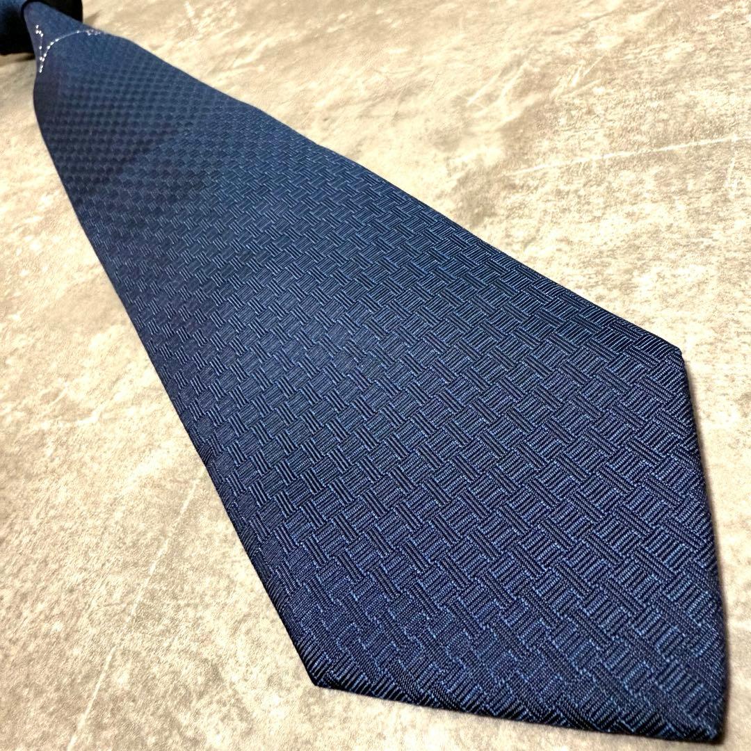 HERMES エルメス ネクタイ ネイビー ファソネ H柄 星座 魚座 入手困難