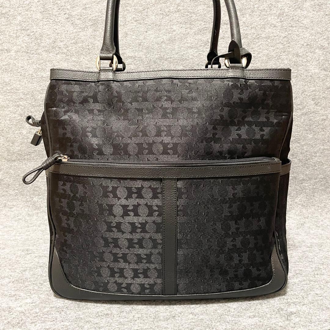 専用】 希少 HAMANO ハマノ ボストンバッグ トート ロゴ ポーチ 黒