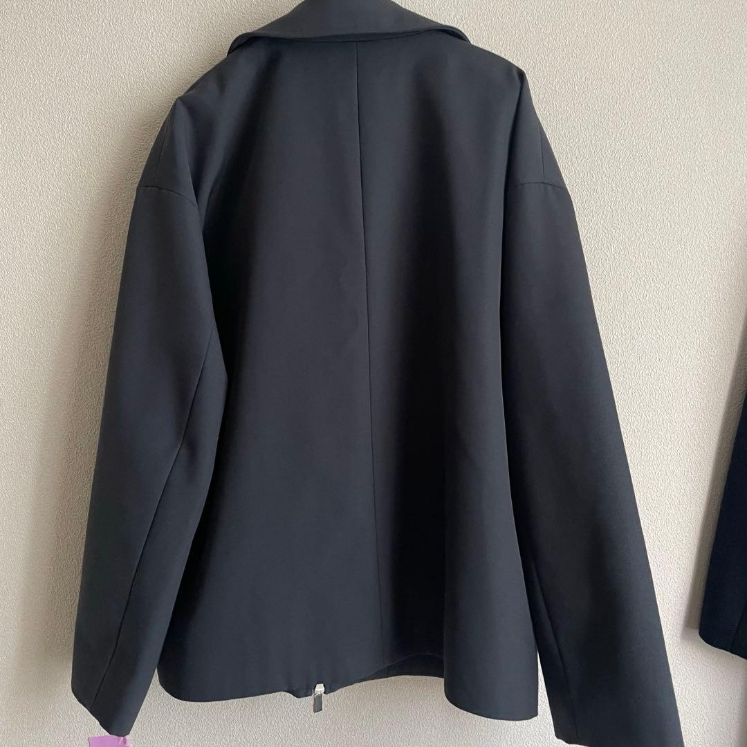 PUBLIC TOKYO 含浸ウールギャバダブルジップブルゾン