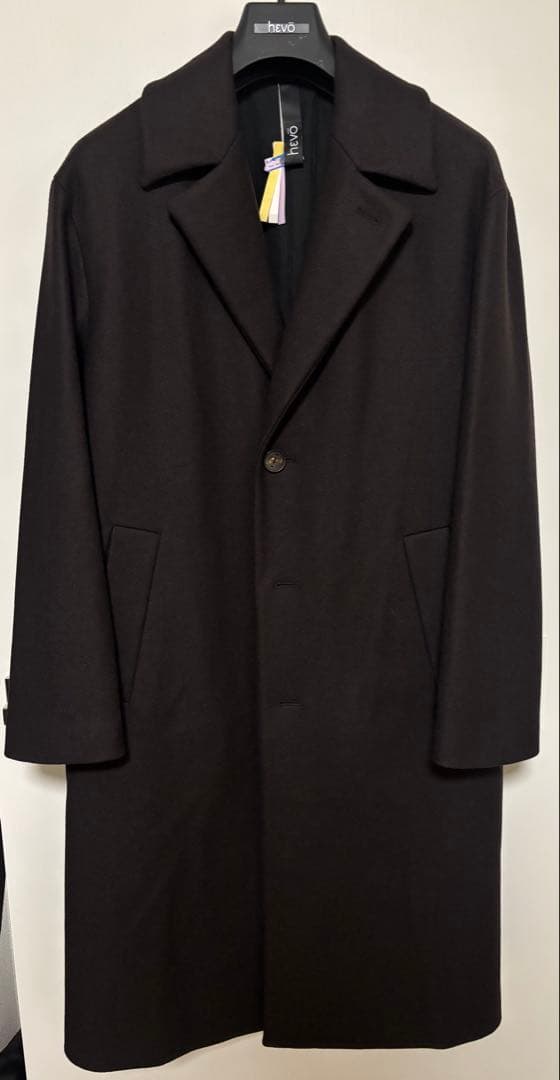 【美品/クリーニング済】Hevo OSTUNI ベルテッドコート 44 HEVO（イーヴォ） チェスターコート コート OSTUNI ベルテッドコート