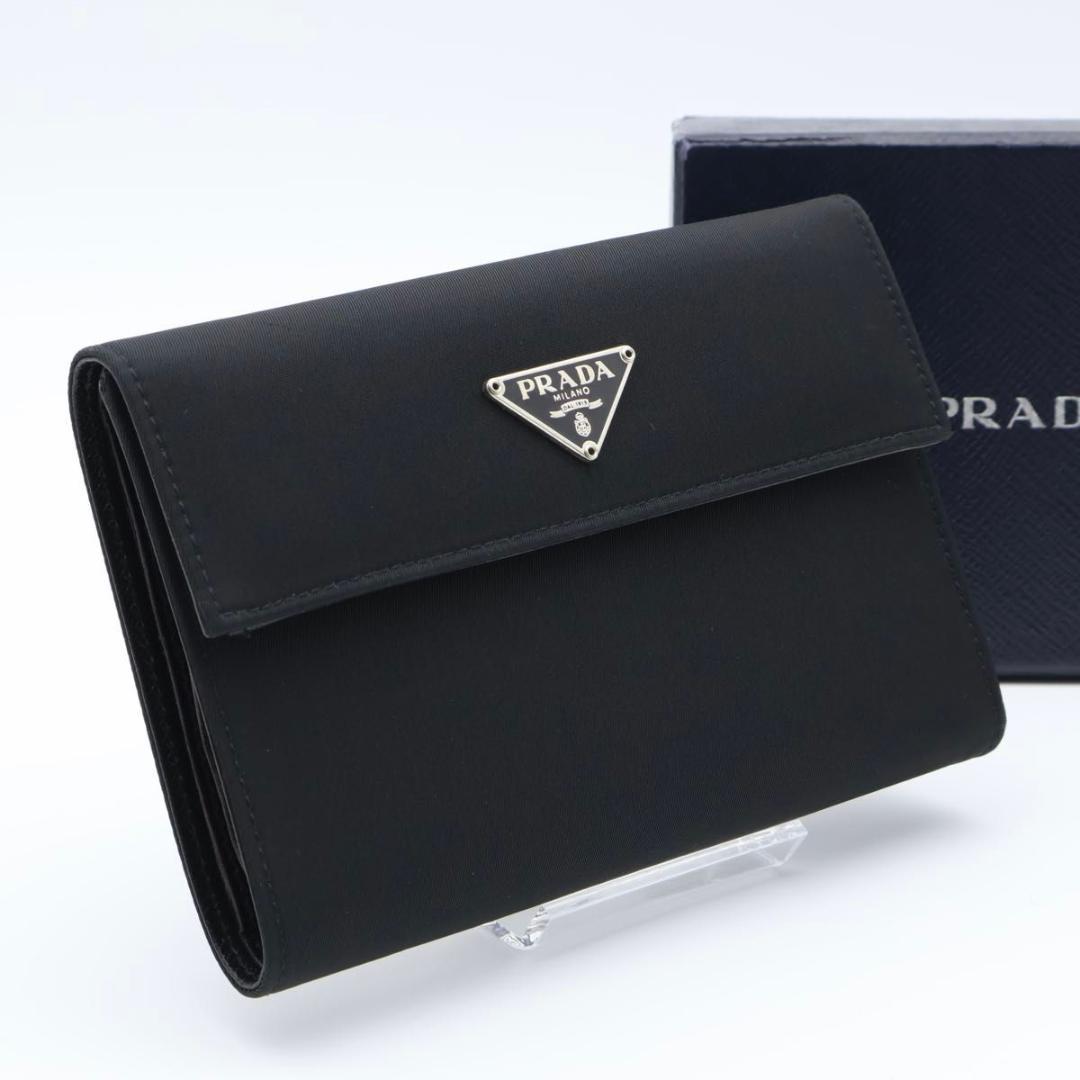 超極美品】PRADA 三つ折り財布 テスートナイロン 三角ロゴ - メルカリ